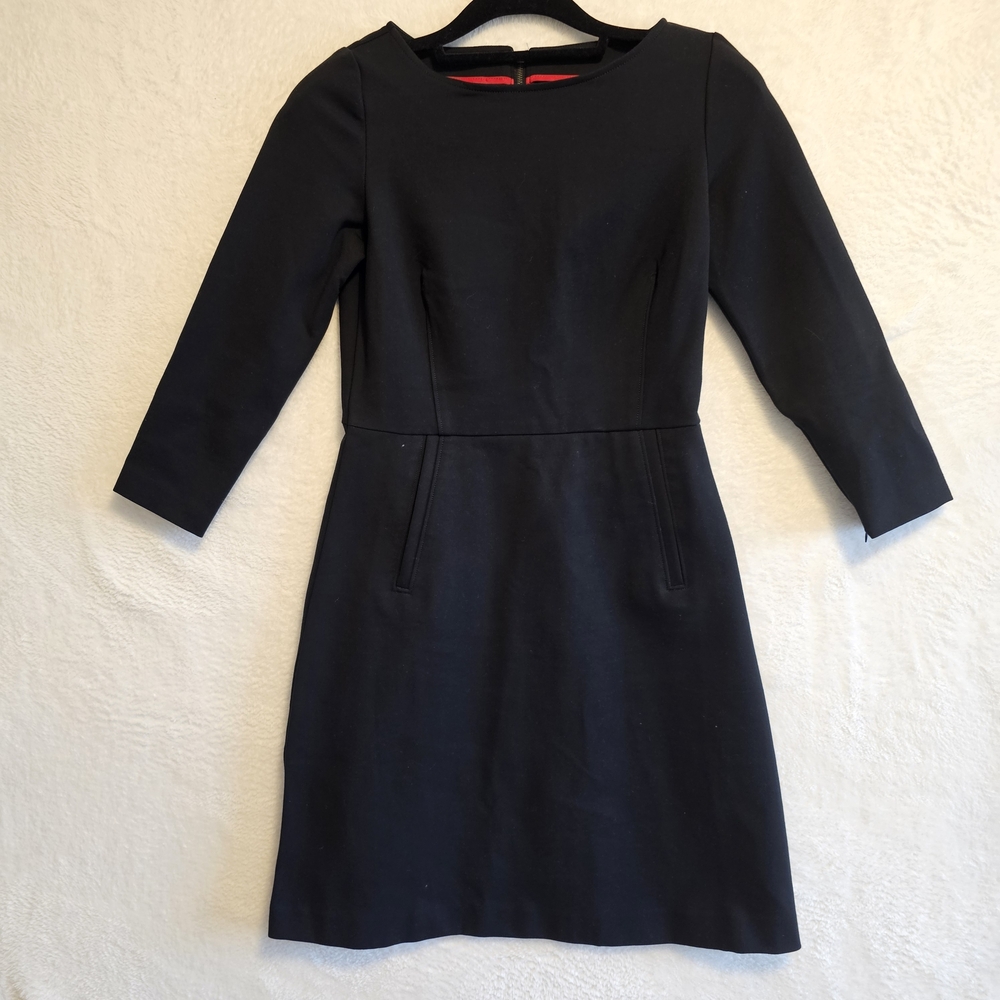 SPANX Classic Black Scuba Long Sleeve Dress Sz S